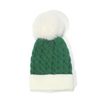 YESFASHION Patchwork Beanie Warm Ball Cold Hat Kids Christmas Hat