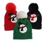 YESFASHION Fur Ball Warmer Festive Snowman Christmas Kids Hat