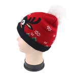 YESFASHION Christmas Knit Jacquard Hat Ball Pullover Cap Decorative Hat