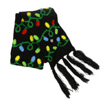 YESFASHION Christmas Beanie Led Lighting Warm Knit Hat Scarf Set