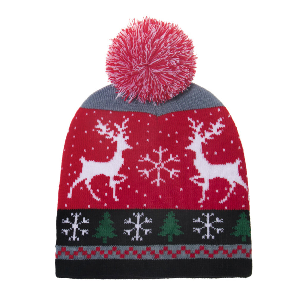YESFASHION 100% Acrylic Christmas Hat Cute Kids Knitted Woolen Hat
