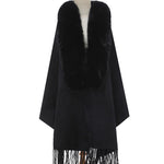 YESFASHION Fall Winter Warm Long Sleeve Knit Cape