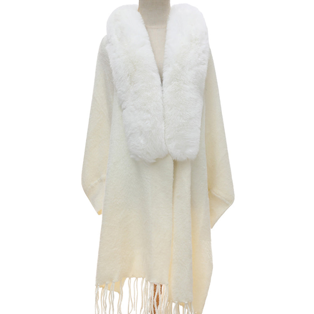 YESFASHION Fall Winter Warm Long Sleeve Knit Cape