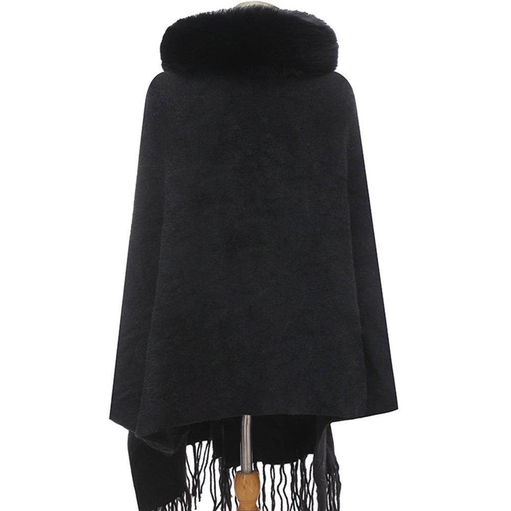 YESFASHION Fall Winter Warm Long Sleeve Knit Cape