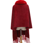 YESFASHION Fall Winter Warm Long Sleeve Knit Cape