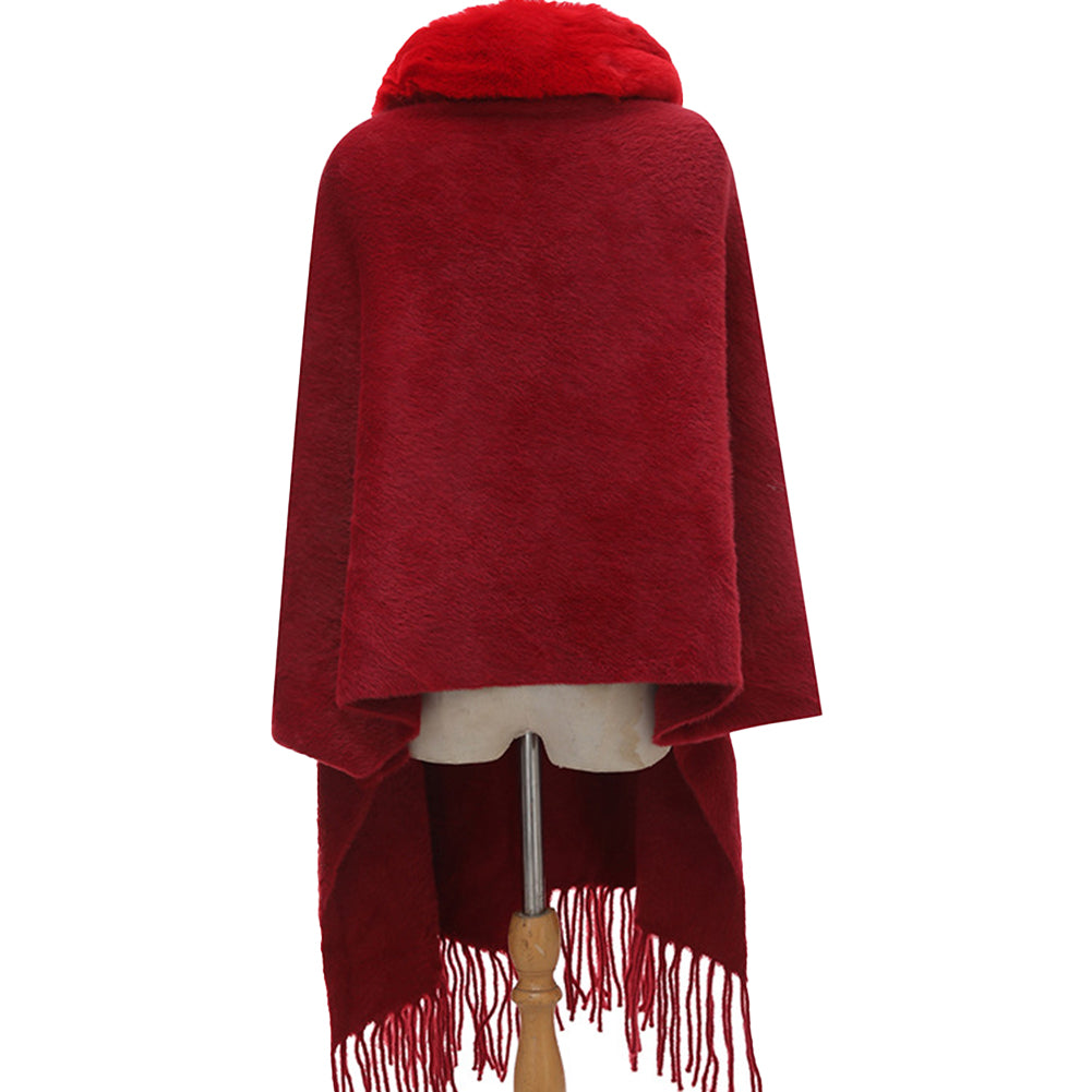 YESFASHION Fall Winter Warm Long Sleeve Knit Cape