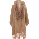 YESFASHION Fall Winter Warm Long Sleeve Knit Cape