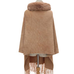 YESFASHION Fall Winter Warm Long Sleeve Knit Cape
