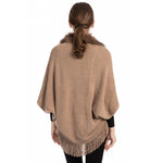 YESFASHION 100% Acrylic Fringed Cape