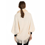 YESFASHION 100% Acrylic Fringed Cape