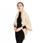 YESFASHION 100% Acrylic Fringed Cape