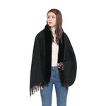 YESFASHION Spot Imitation Cashmere Shawl Thickened Dress