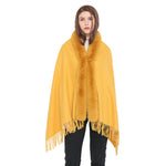 YESFASHION Spot Imitation Cashmere Shawl Thickened Dress