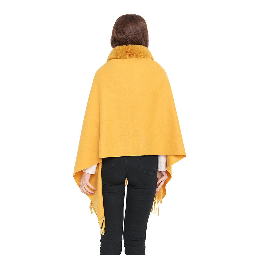 YESFASHION Spot Imitation Cashmere Shawl Thickened Dress