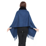 YESFASHION Spot Imitation Cashmere Shawl Thickened Dress