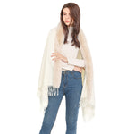 YESFASHION Spot Imitation Cashmere Shawl Thickened Dress