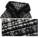 YESFASHION Fringed Long-sleeve Scarf Cape Cardigan Knitted Cape