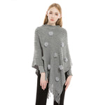 YESFASHION Faux Cashmere Thermal Plus Size Ladies Cape Shawl