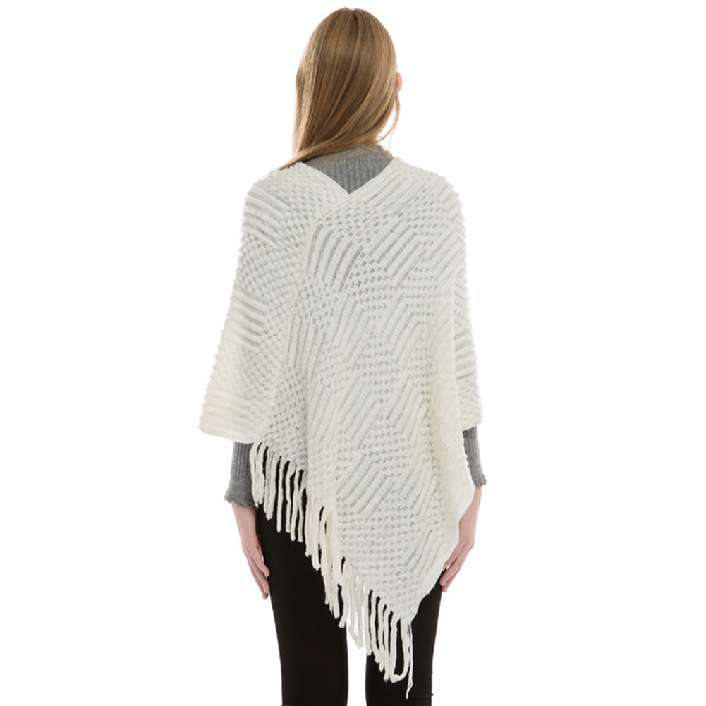 YESFASHION Faux Cashmere Thermal Plus Size Ladies Cape Shawl