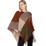 YESFASHION Fall/winter New Faux Cashmere Fringed Pullover Cape