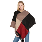 YESFASHION Fall/winter New Faux Cashmere Fringed Pullover Cape