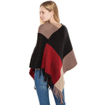 YESFASHION Fall/winter New Faux Cashmere Fringed Pullover Cape