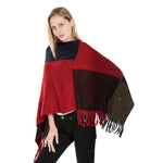 YESFASHION Fall/winter New Faux Cashmere Fringed Pullover Cape