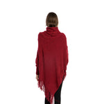 YESFASHION Turtleneck Warm Sleeves Pullover Cape