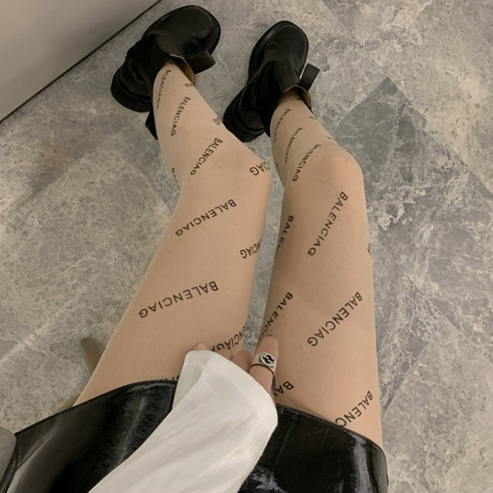 YESFASHION Sexy Tide Brand Thin Stockings