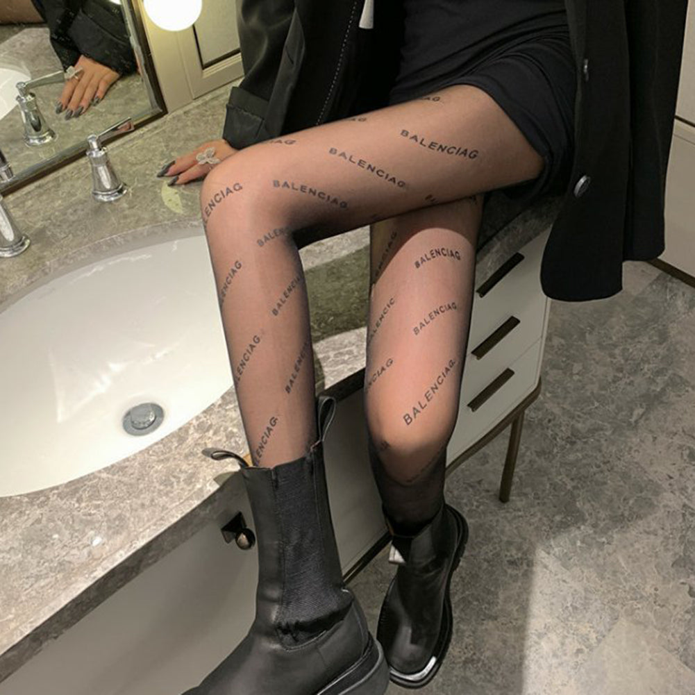 YESFASHION Sexy Tide Brand Thin Stockings