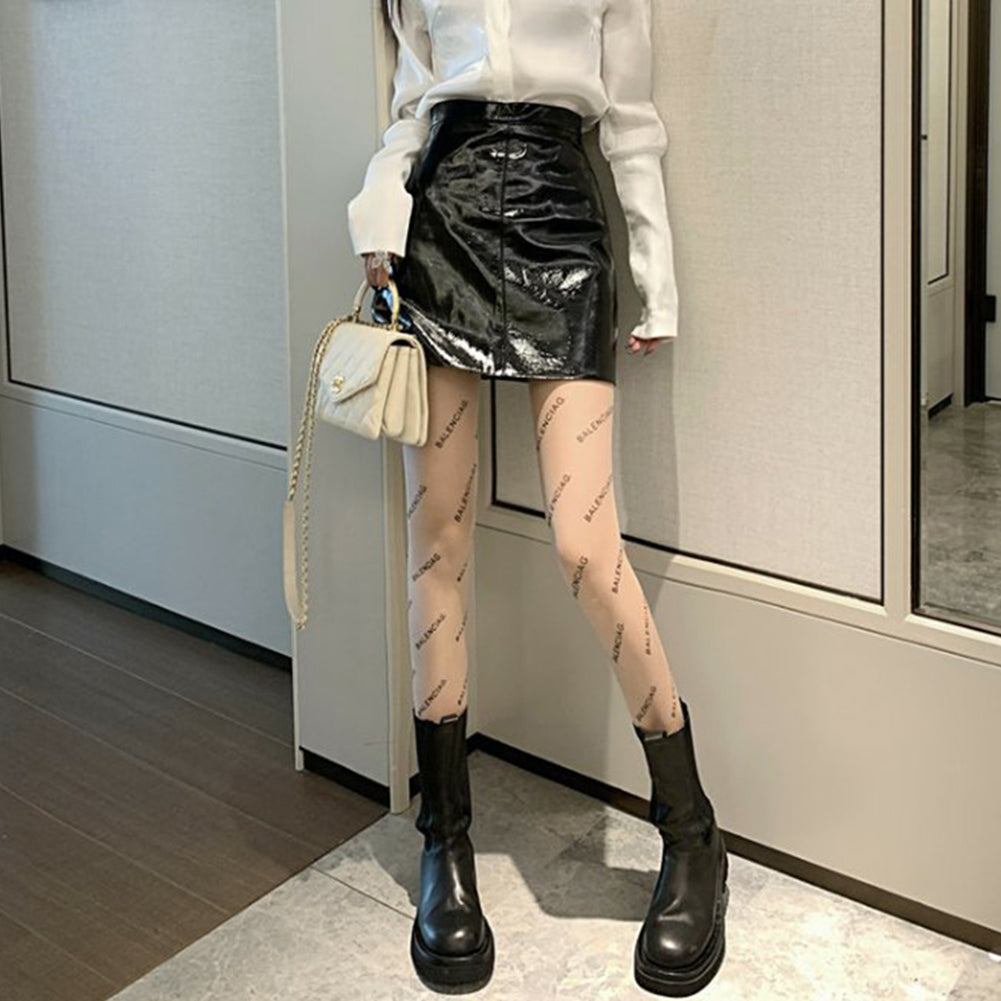 YESFASHION Sexy Tide Brand Thin Stockings