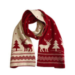 YESFASHION Christmas Gift Red Fawn Scarf Women Warm Scarf