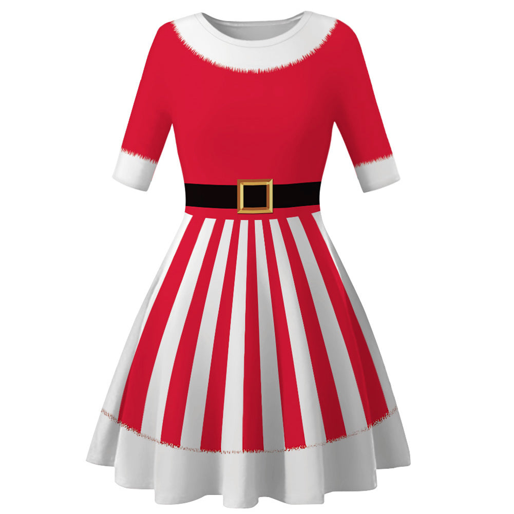 YESFASHION Christmas Clothing Cross-border Digital Women Dress