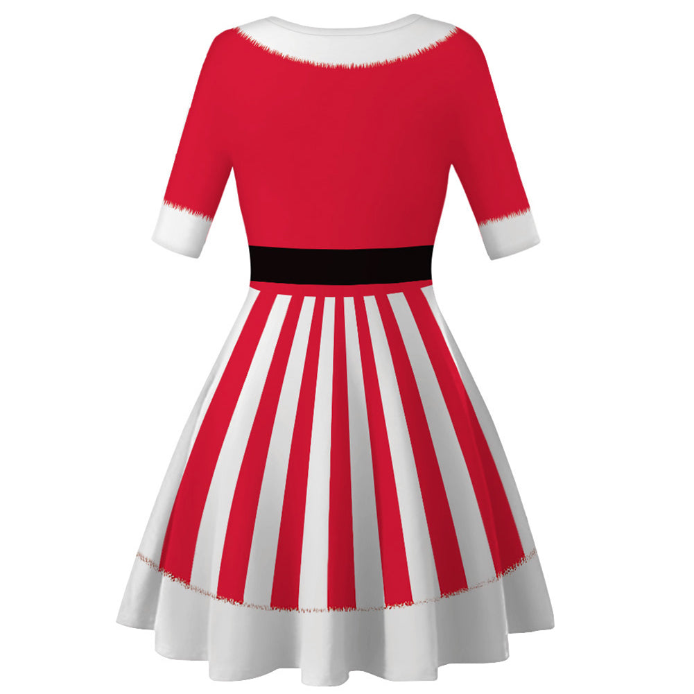 YESFASHION Christmas Clothing Cross-border Digital Women Dress