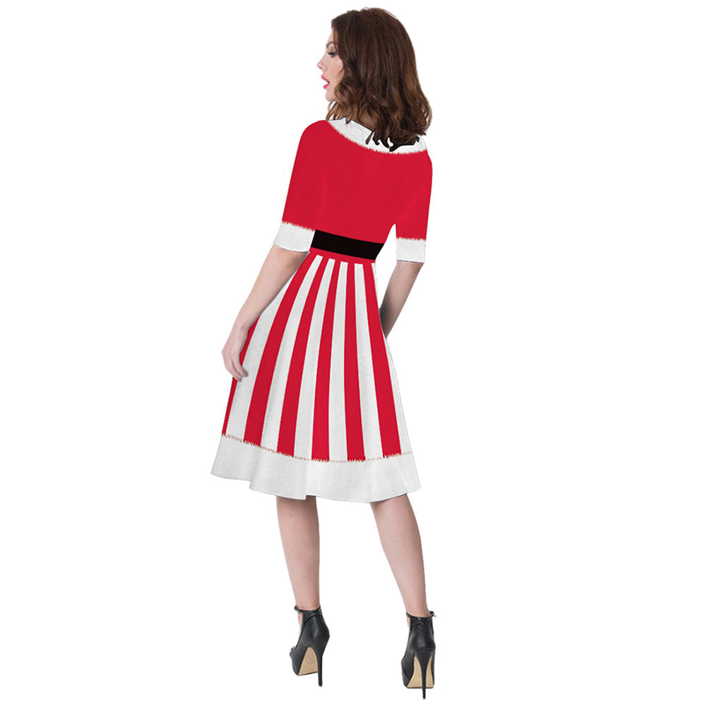 YESFASHION Christmas Clothing Cross-border Digital Women Dress
