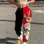 YESFASHION Women Christmas Orientation Print Fitness Sports Pants
