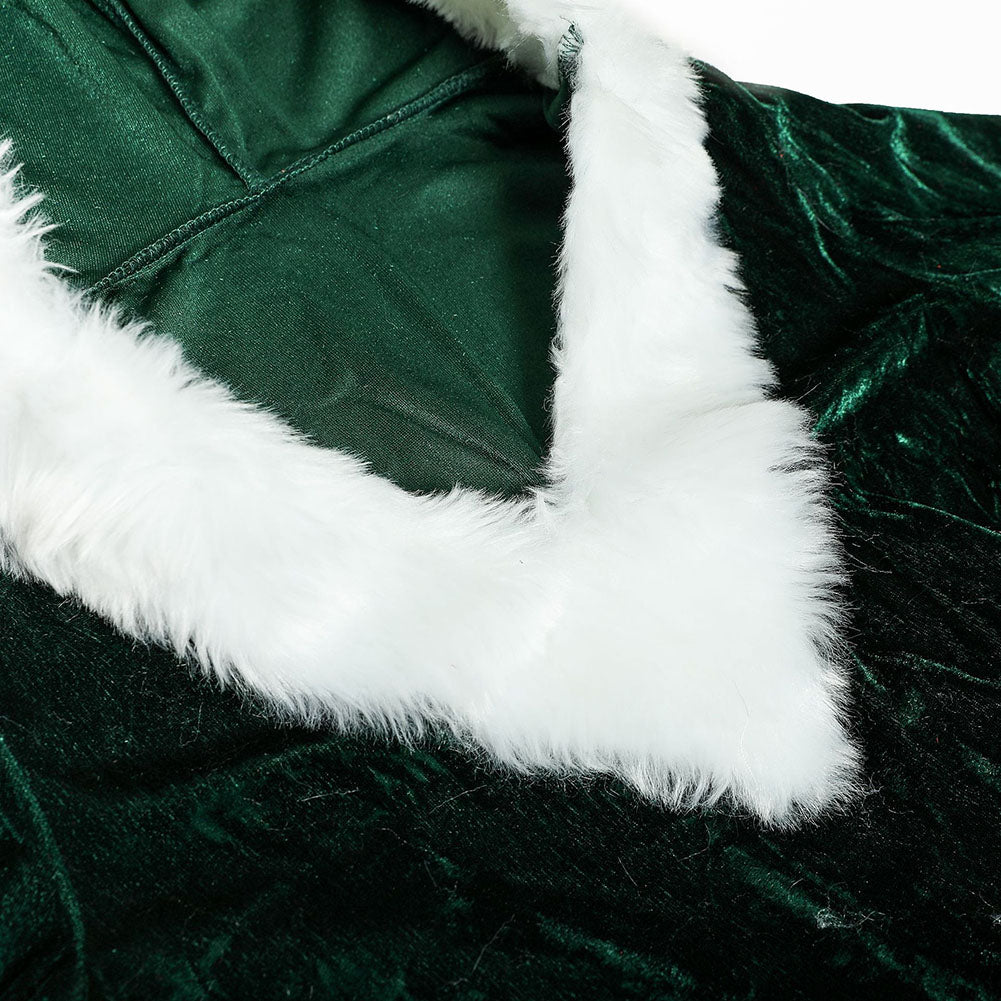 YESFASHION Green Red Christmas Costume Performance