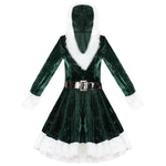 YESFASHION Green Red Christmas Costume Performance