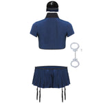 YESFASHION Cosplay Policewoman Clothes Sexy Uniform Suit