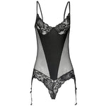 YESFASHION Women Sexy Mesh Pajamas Sling Jumpsuit Mesh Ladies