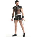 YESFASHION Men Sexy Uniform Suit Godfather Priest Cross Cosplay