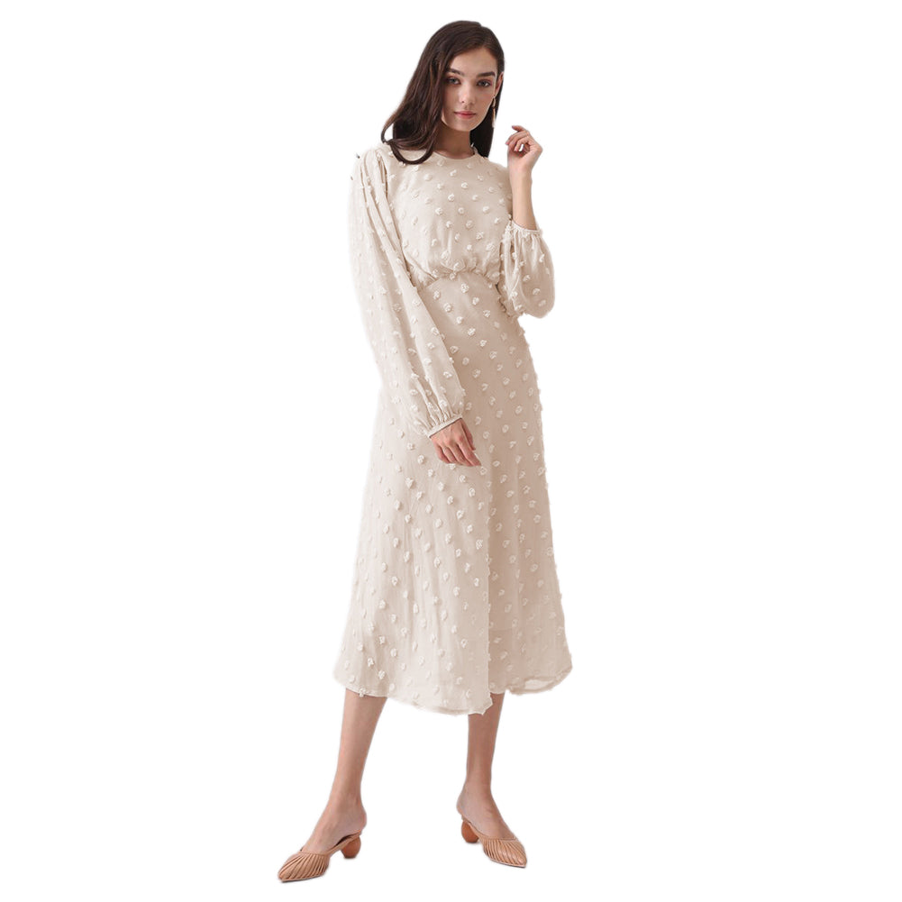 YESFASHION Long-sleeved French Style High-end Casual Dress