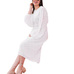 YESFASHION Long-sleeved French Style High-end Casual Dress