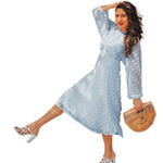 YESFASHION Long-sleeved French Style High-end Casual Dress