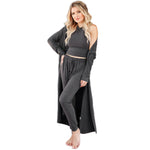 YESFASHION Knit Trio Set Slim Fit Tank Tops Trousers Pants