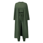 YESFASHION Knit Trio Set Slim Fit Tank Tops Trousers Pants