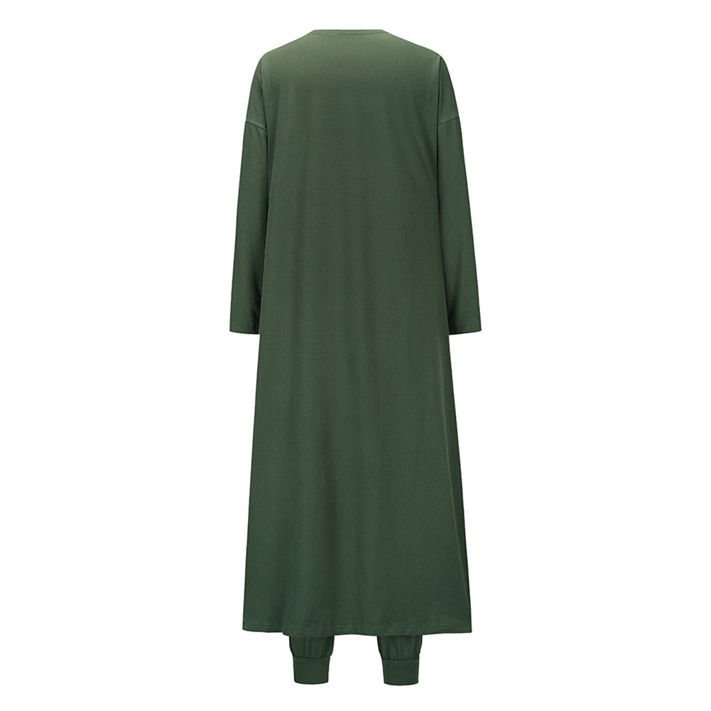 YESFASHION Knit Trio Set Slim Fit Tank Tops Trousers Pants