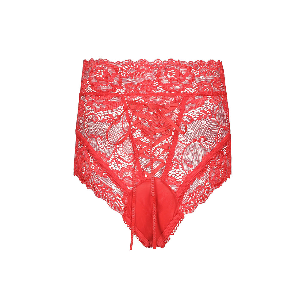 YESFASHION Women See-through Sexy Underwear Briefs High Waist