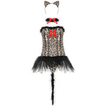 YESFASHION Leopard Print Role Play Women Cosplay Sexy Lingerie Cat