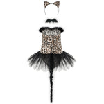 YESFASHION Leopard Print Role Play Women Cosplay Sexy Lingerie Cat